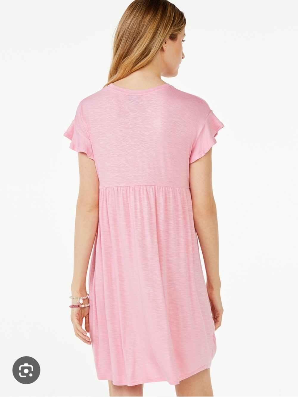 Scoop Pink Flutter Sleeve Dress, NWT - Picture 2 of 3
